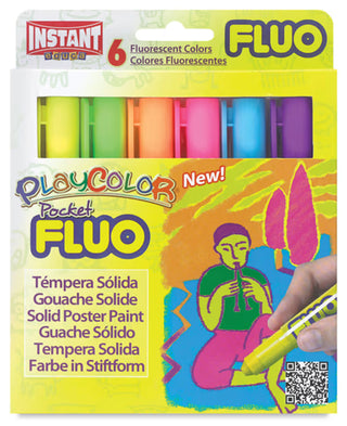 Playcolor - Florescent Colors, Set of 6, Pocket Sized