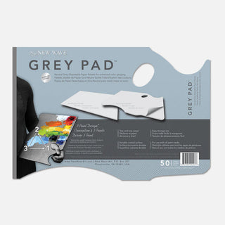 New Wave Artist Palette - Ergonomic Grey Pad, 11" x 16", 50 sheets
