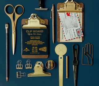 Old School Clipboard/ A4/ Gold Clip