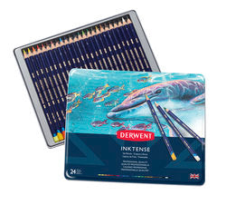 Derwent Inktense Pencils Tin Set, 24