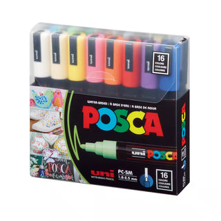Posca PC-5M Basic Set of 16