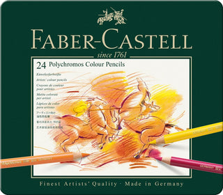 Faber-Castell Polychromos Coloured Pencils, Set of 24