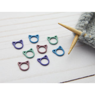 Colorful Cat Closed Ring | Stitch Markers