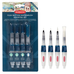 Derwent Push Button Waterbrush Assorted Set