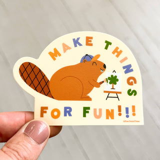 Sticker: Make Things For Fun Beaver