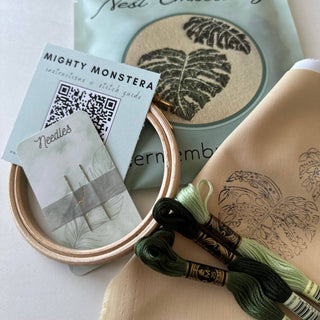 Mighty Monstera Embroidery Kit