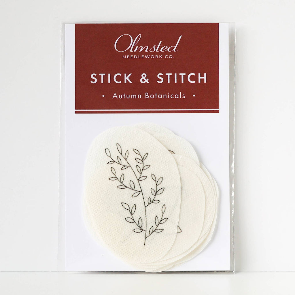 Embroidered Notebook Pattern Autumn Botanical Stick and Stitch Embroidery Patterns β Valley Art Supply