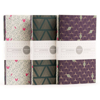 Graphic Foil Pocket Notebook Set of 3