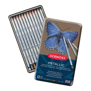 Derwent Metallic Watersoluble Pencils Set of 12