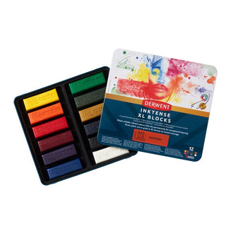 Derwent XL Inktense Block, Metal Tin, Set of 12
