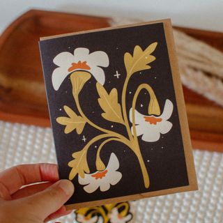 White Flower Card