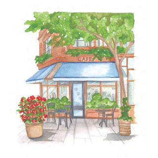 Cozy Cafés Watercolor Workbook