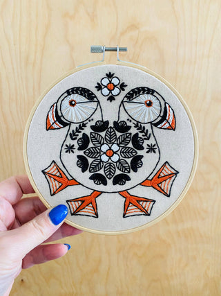 Puffin Complete Embroidery Kit