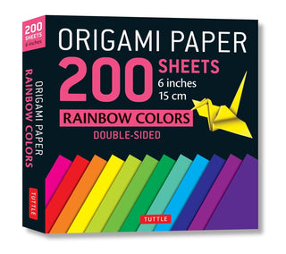 Origami Paper 200 sheets Rainbow Colors