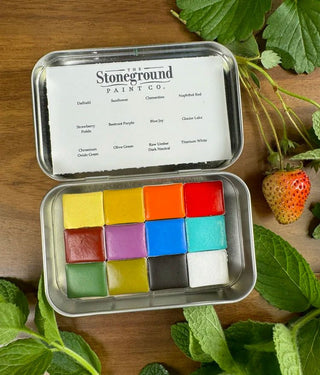 Stoneground Paint Co. Mint Gardener Gouache Palette