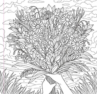 Wildflowers Adult Colouring Book