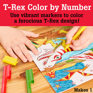Colour by Number T-Rex