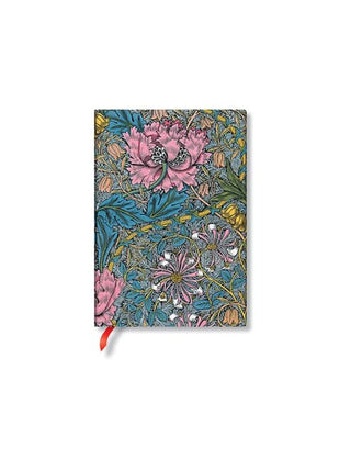Paperblanks Morris Pink Honeysuckle Midi Lined Hardcover Journal, 144pg, 120GSM