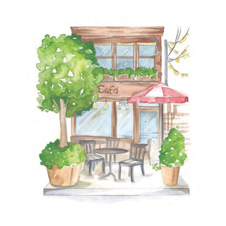Cozy Cafés Watercolor Workbook