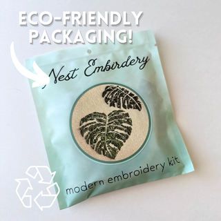 Mighty Monstera Embroidery Kit