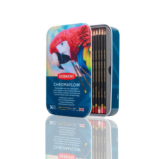 Derwent Chromaflow Coloured Pencils, Tin of 36