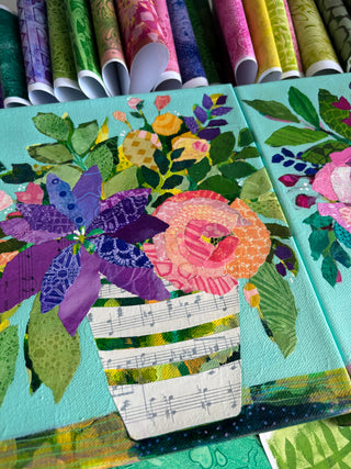 Petals & Paper: Intro to Torn Paper Floral Collage