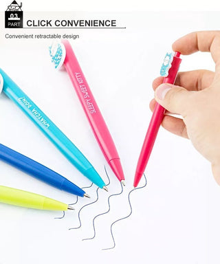 So Many Cats Ballpoint Pen - Kawaii Cat Design Clip