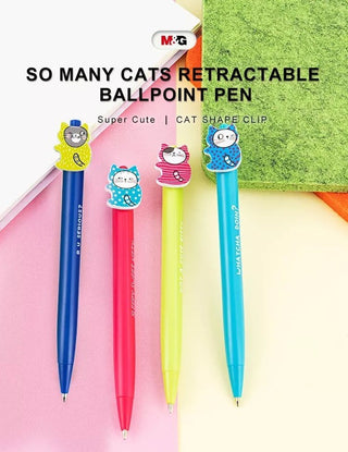 So Many Cats Ballpoint Pen - Kawaii Cat Design Clip