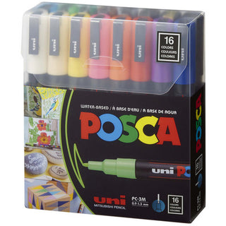 Posca PC-3M Basic Set of 16