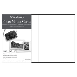 Photo Mount Cards White Classic Emboss