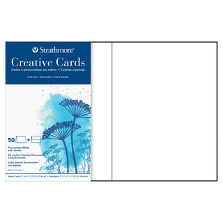 Creative Cards Fluorescent White w/Deckle
