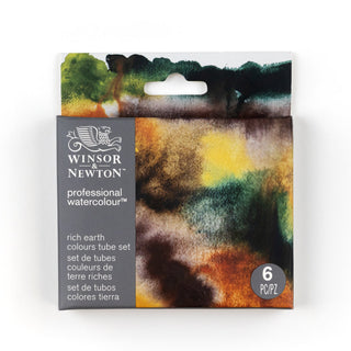 Winsor & Newton Professional Watercolour Set, 6 x 5ml Tube - Rich Earth Colours