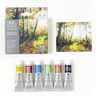 Winsor & Newton Professional Watercolour Set, 6 x 5ml Tube - Nicki Traikos Starter