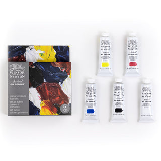 Winsor & Newton Artists' Oil Colour Set, Primary Colours (5 x 37ml Tubes)