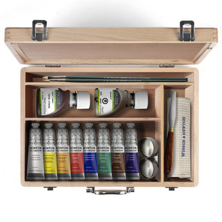 Winsor & Newton Winton Oil Essentials Gift Set, Wood Box (15pc)