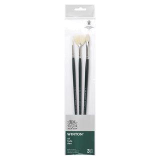 Winsor & Newton Winton Hog Brush Set, LH #3 (3pk)