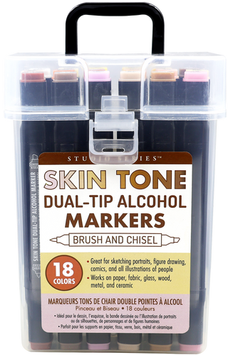 Studio Series Dual-Tip Skin Tone Alcohol Markers Set