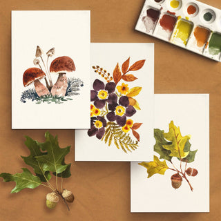 Watercolour Painting Kit : Woodland Botanicals