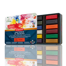 Derwent XL Inktense Block, Metal Tin, Set of 12