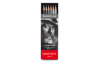 Box of 6 Grafwood Graphite Pencils