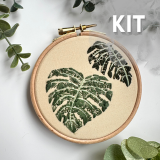 Mighty Monstera Embroidery Kit