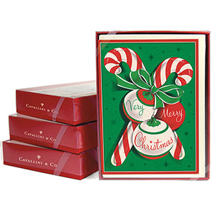 Cavallini & Co. Candy Canes Christmas Boxed Notes