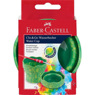 Clic & Go Collapsible Water Cup - Green Marble