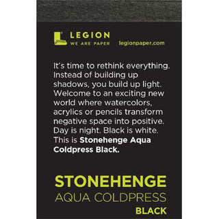 Stonehenge Aqua Coldpress Black Paper Mini Pad