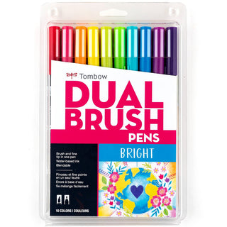 Tombow Dual Brush Pen Set of 10 / Bright