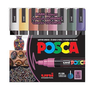 POSCA PC-5M Dark Colour Set