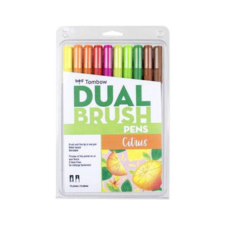 Tombow Dual Brush Pen Set of 10 /Citrus