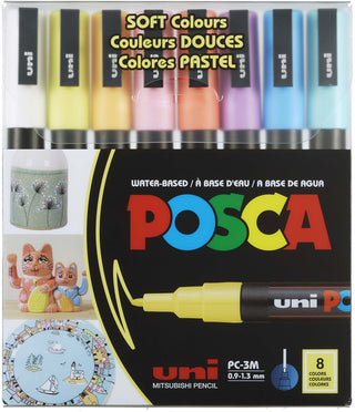 POSCA PC-3M Soft Colours Set