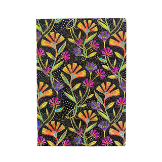 PaperBlanks | Wild Flowers | Playful Creations | Softcover Flexis | Midi | Lined | Elastic Band | 176 Pg | 100 GSM
