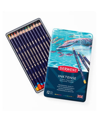 Derwent Inktense Pencil Tin Set, 12